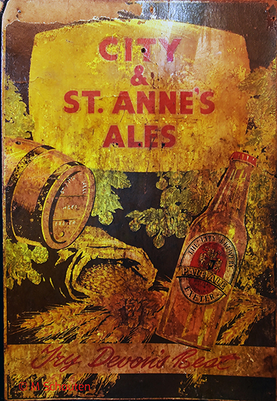 Old City & St Anne's Ales Advert in Public Bar.  by Michael Schouten. Published on 